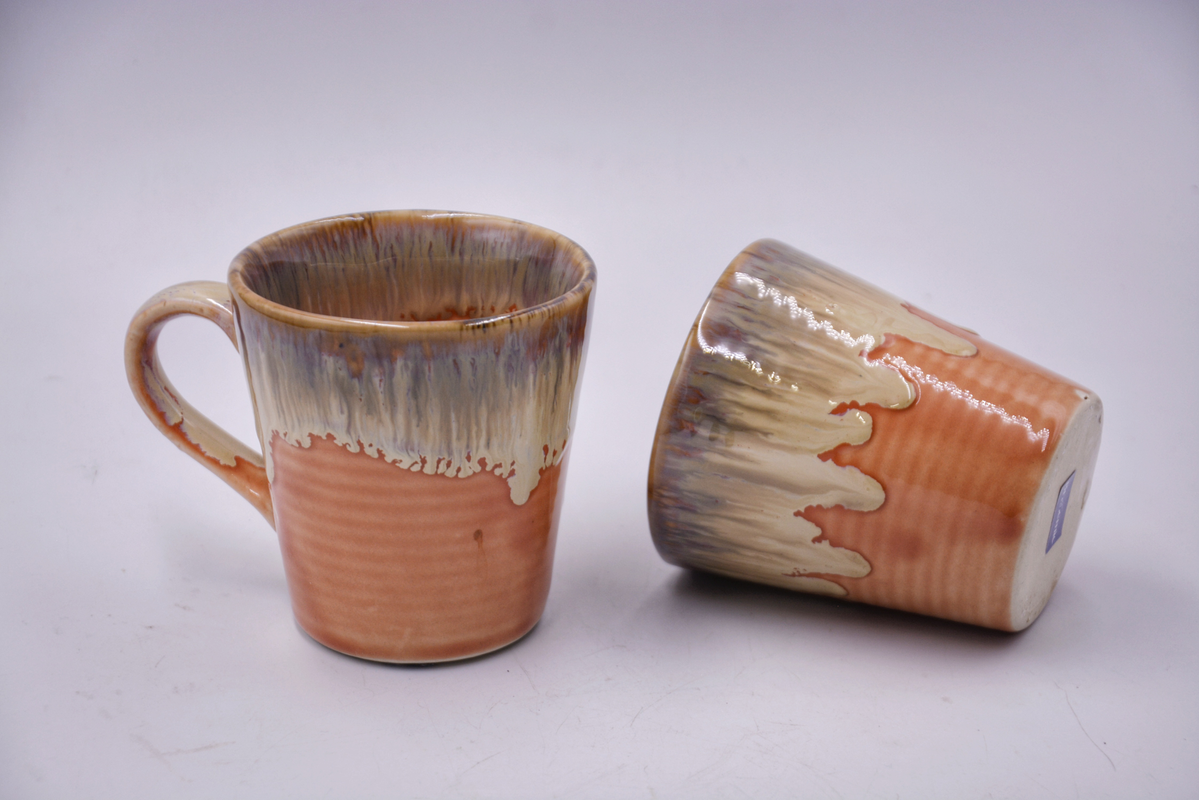 Handmade Studio Stoneware Ceramic Orange Mug